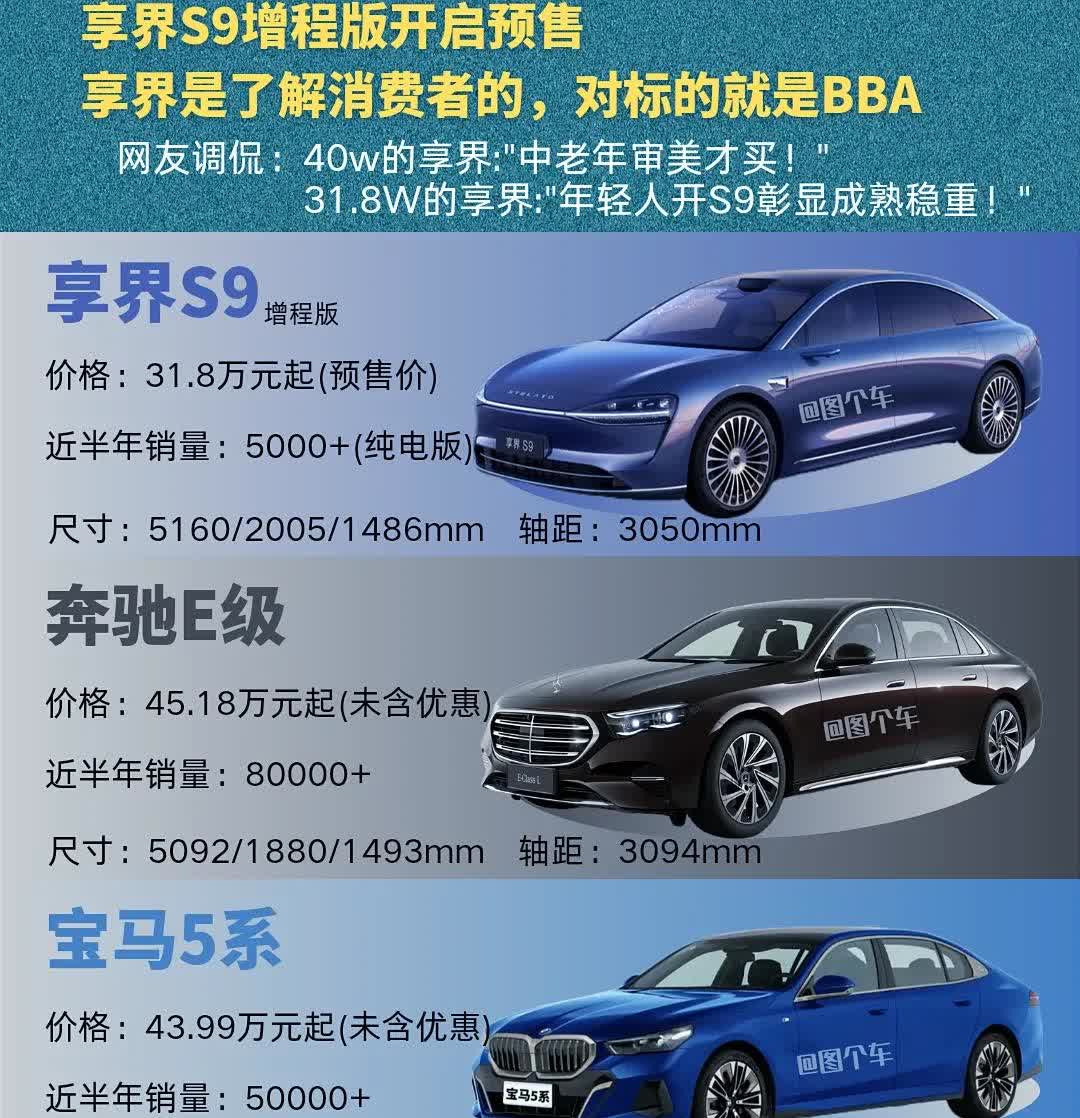 享界是了解消费者的，其对标对象正是BBA！
享界S9增程版已正式开启预售，预售