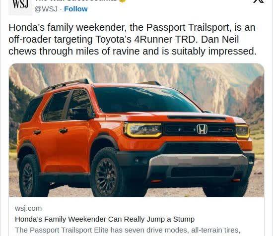 Honda’s family weekender, the Passport T