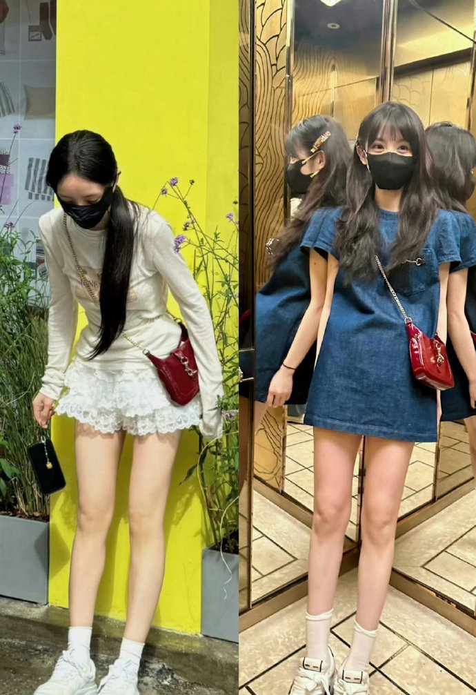 之前都没有注意到 田曦薇的腿如此完美 ​​​