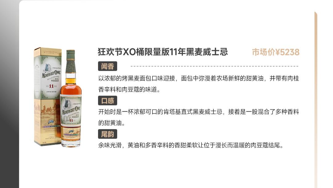 一文速览肯塔基猫头鹰系列威士忌