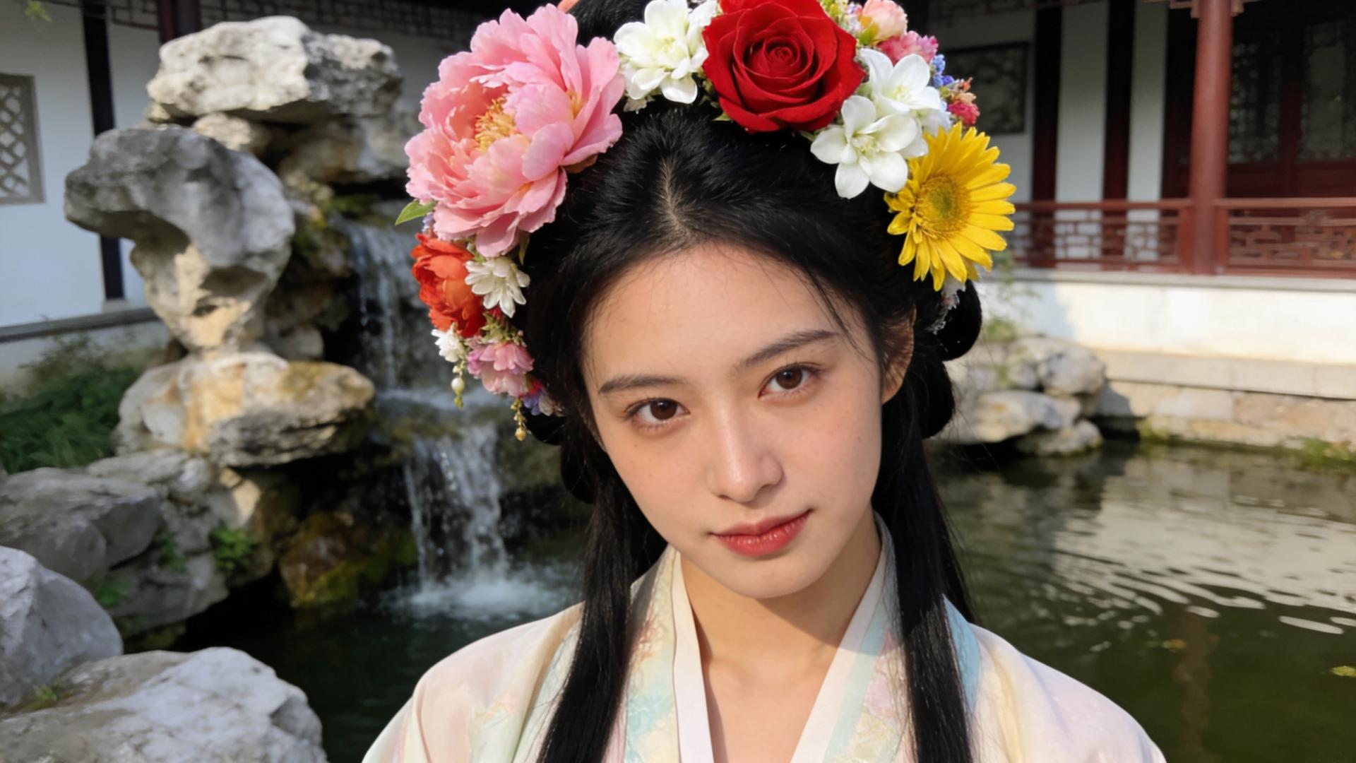 五煞簪花，日夜迎宾送客