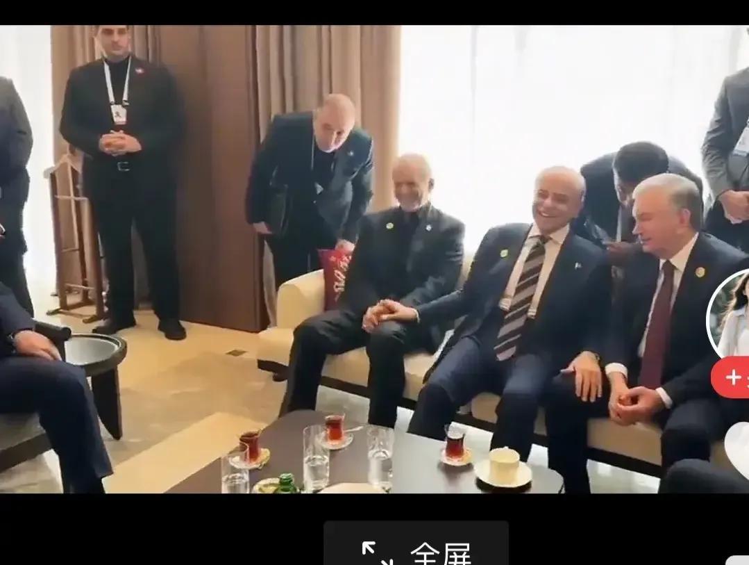 前脚伊朗总统佩泽希齐扬在经合组织峰会支持巴基斯坦，和巴基斯坦总理夏巴兹一直牵着手