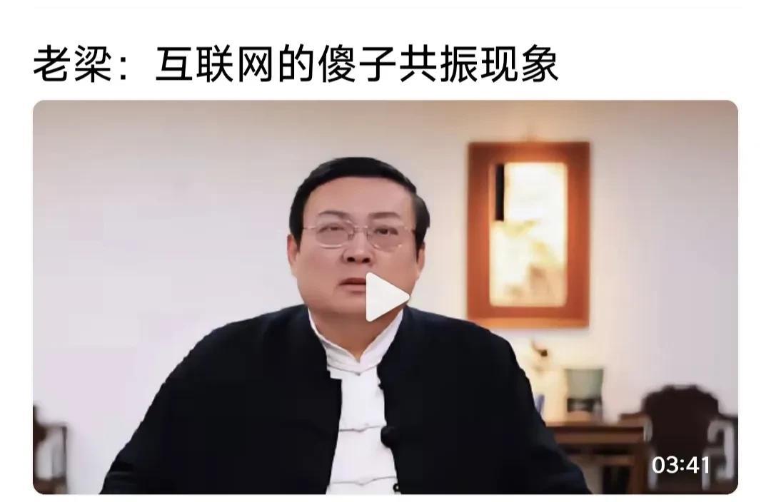 多日不见梁宏达，还是如此犀利？该视频说的是互联网“傻子共振”，言语诙谐幽默尖利如