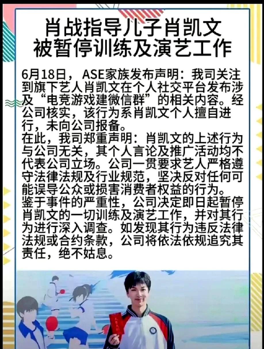 第一眼看到肖凯文被暂停演艺工作这消息，感觉就是他被人做局了。
现在看这圈子真是水