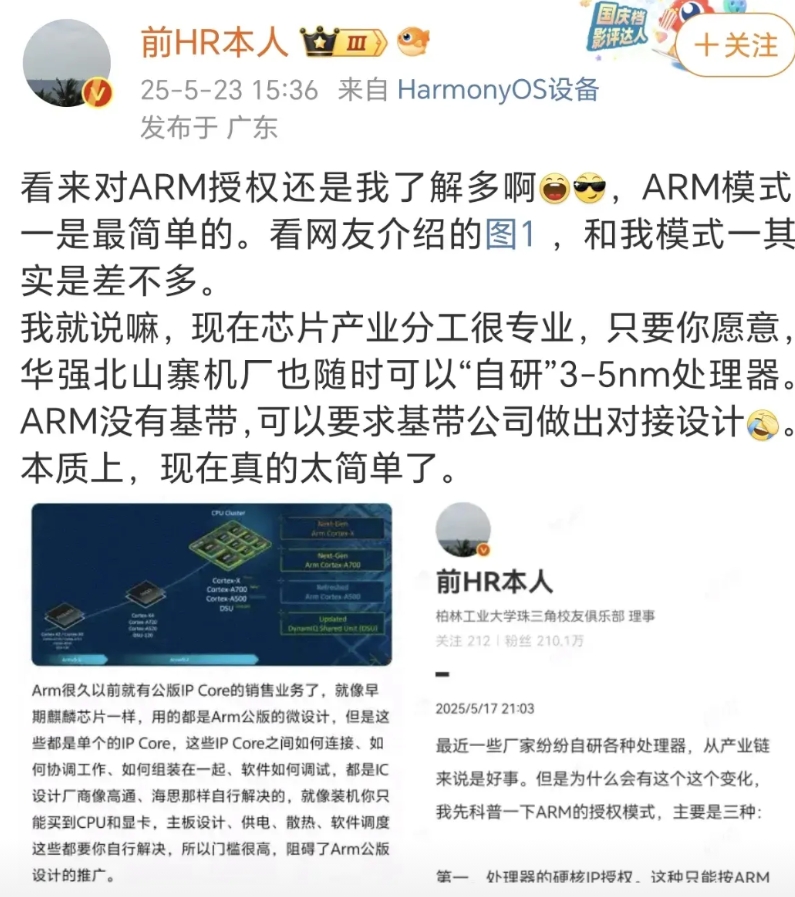 如果按他这种说法，这种模式是最近两年ARM新推出的，从之前单一的售卖架构变成了售