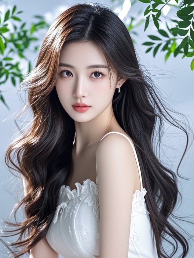 娇俏佳人如画，一颦一笑倾城