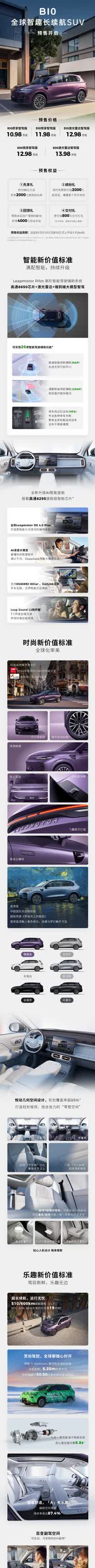 新车速报！零跑B10开启预售！10.98万元-13.98万元！
高通8650芯