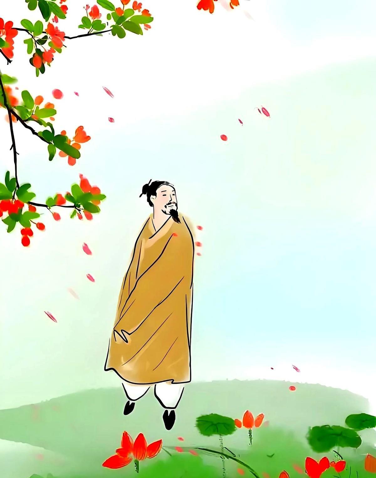一夜小雨轻叩窗，
晨风尽带百花香，
披衣急步门前望，
………请友续句………？
：