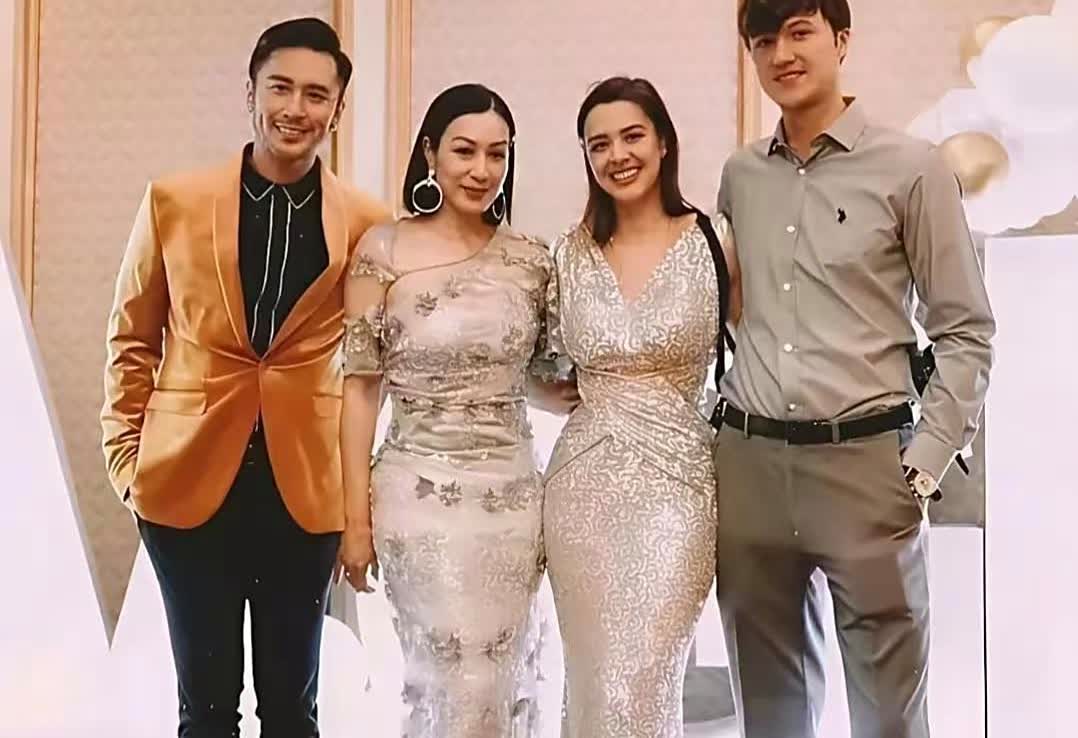 钟丽缇和她的女儿女婿呀，颜值那叫一个高！钟丽缇年轻时就是大美人，现在53岁了依旧