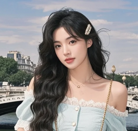 站在湖边，背靠埃菲尔铁塔，这一刻只想说：世界真美好。