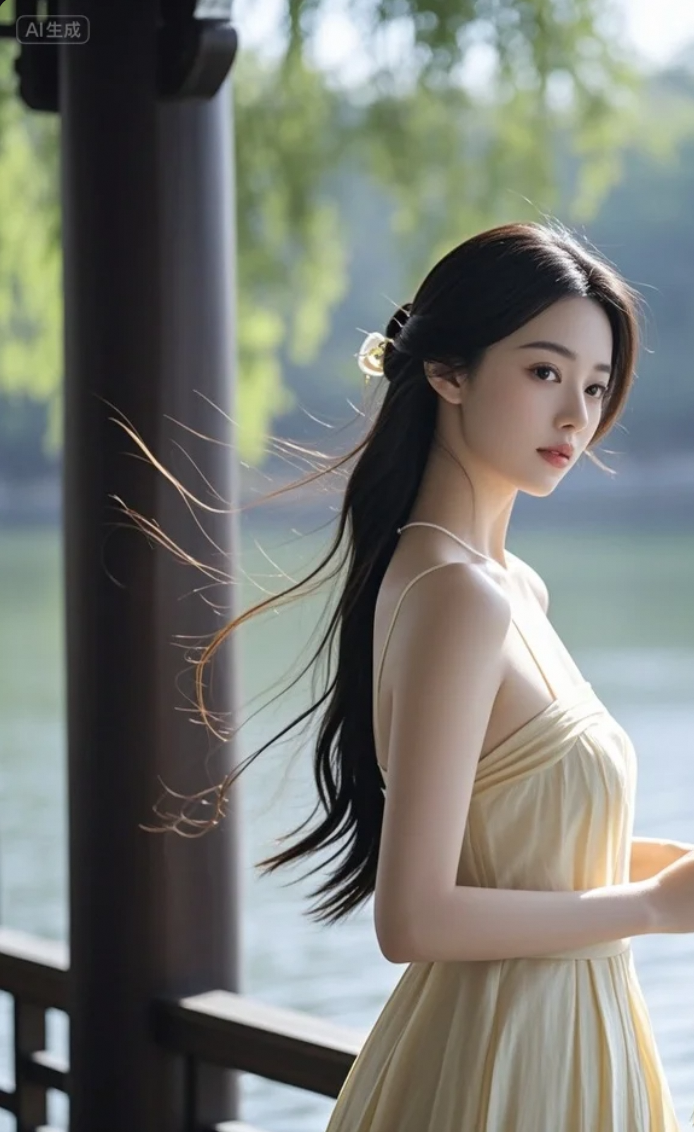 她的美，是视觉的享受，也是心灵的触动