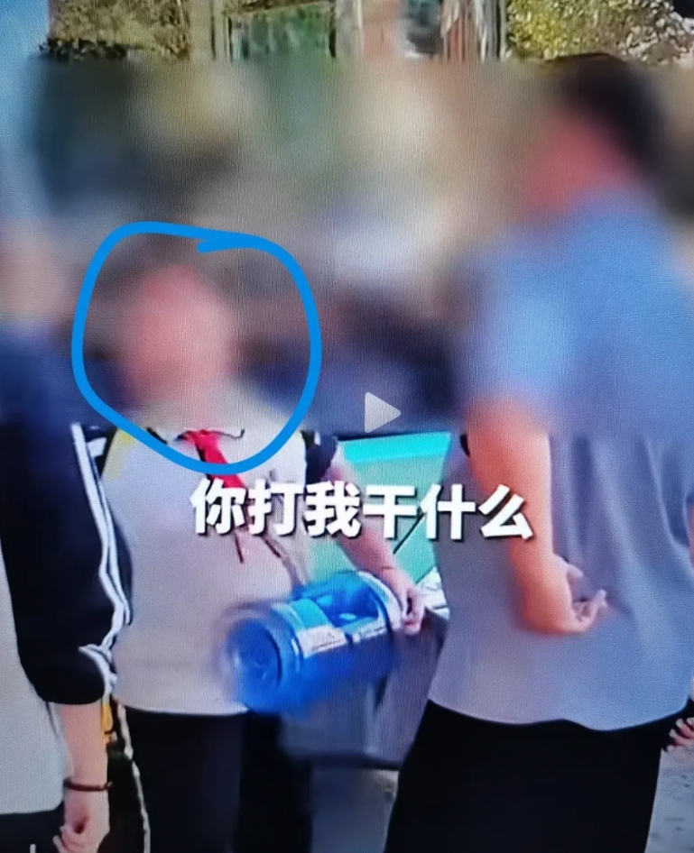 一小男孩拦在公交车前不让开走，一女孩劝阻称报警！男孩声嘶力竭大喊：你抓啊！你叫啊