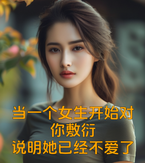 当一个女生开始对你敷衍，说明她已经不爱了
