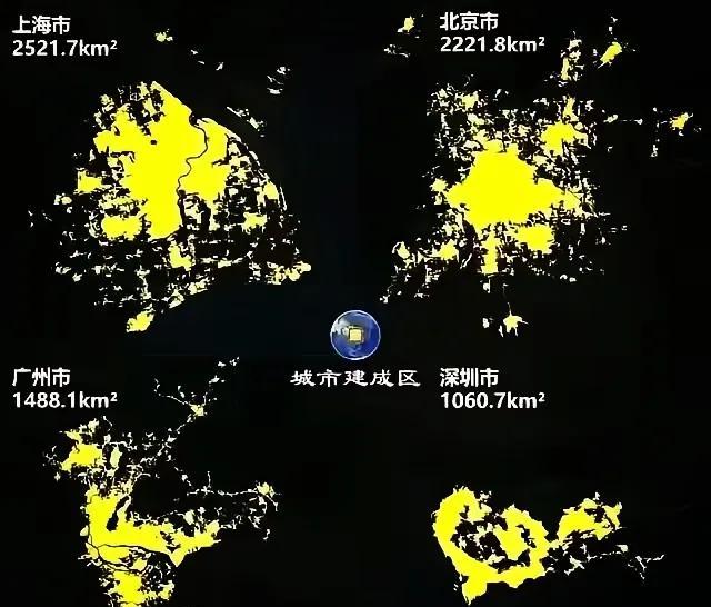 北上广深四个超一线城市对比，才发现，深圳越来越像香港，用最少的土地建最多的高楼，