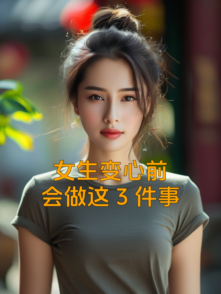 女生变心前，会做这3件事