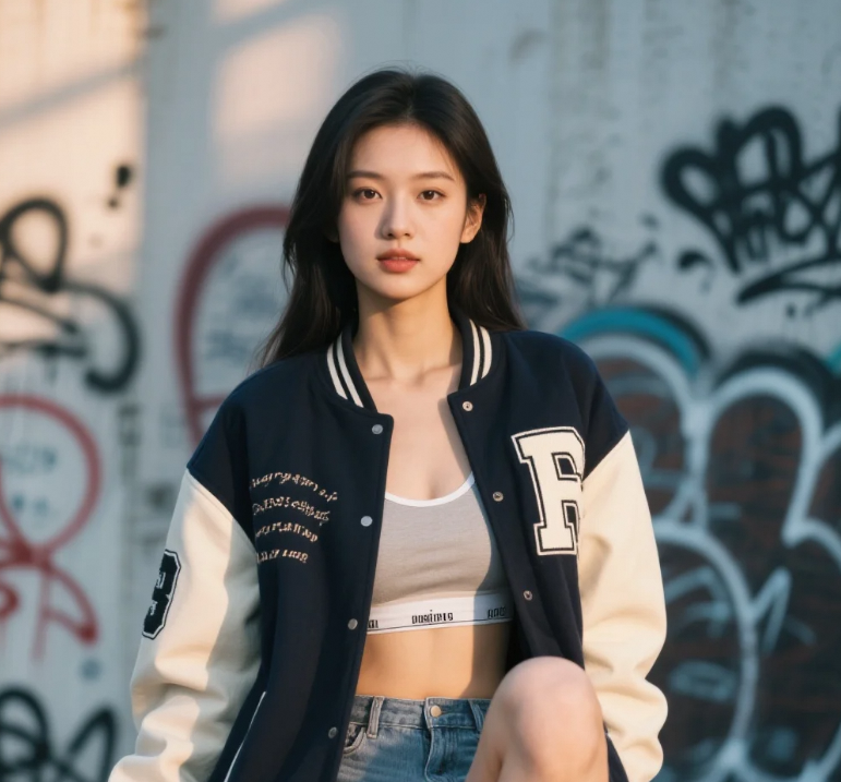 在霓虹与水泥间游走——棒球夹克美人图鉴