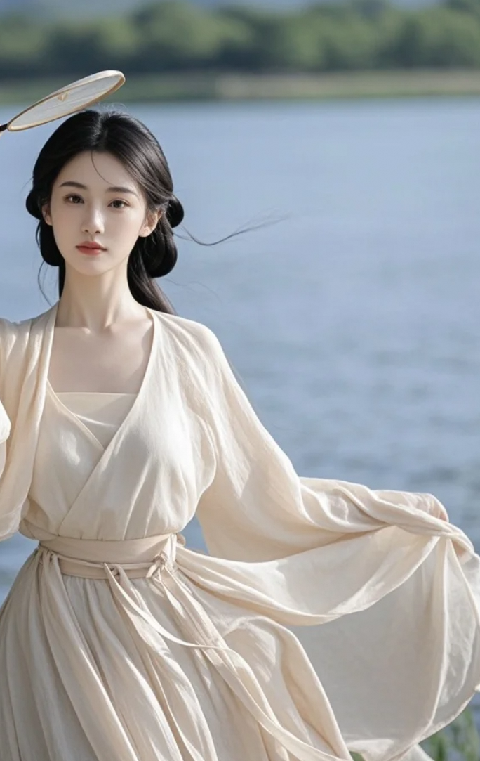 她的一举一动，都像是从古画中走出来