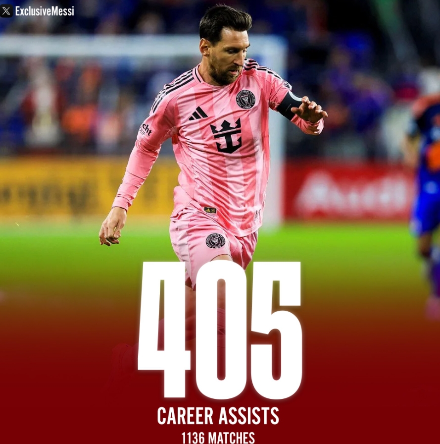 梅西是足坛史上最佳,有争议吗?
梅西职业生涯405次助攻，正式超越普斯卡什成为足