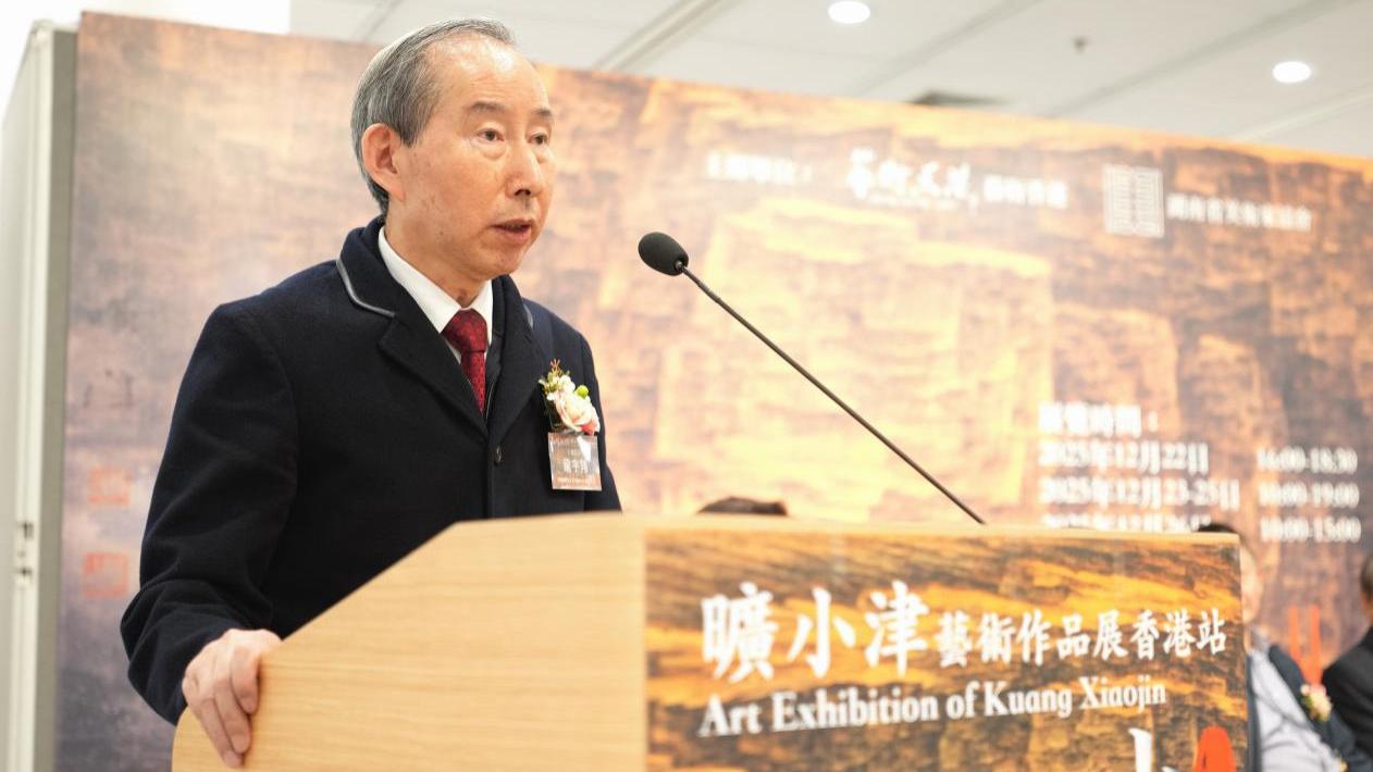 龙宇翔出席“山川无极—旷小津艺术作品展”开幕式