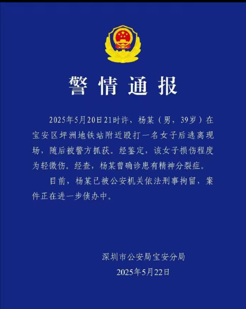 深圳地铁站打人事件：刑拘之外，我们还该思考什么？

家人们，最近深圳警方通报