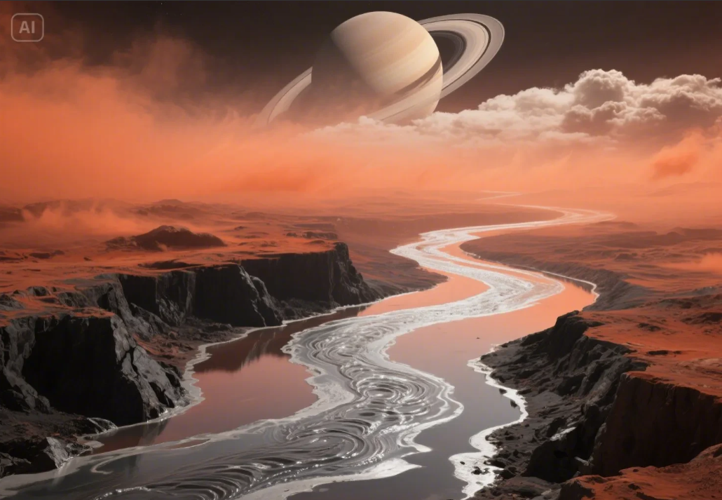 它会是宇宙里的“异星地球”吗？土卫六的甲烷河流居然和地球规律一样呢！
1. 液态