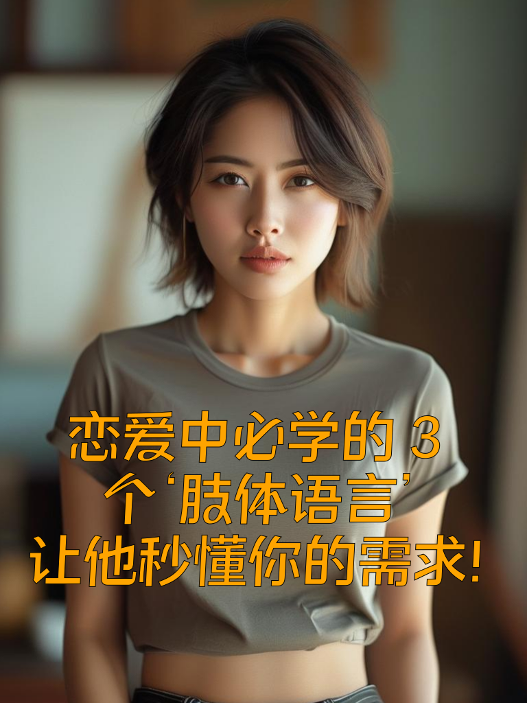 恋爱中必学的3个‘肢体语言’，让他秒懂你的需求！