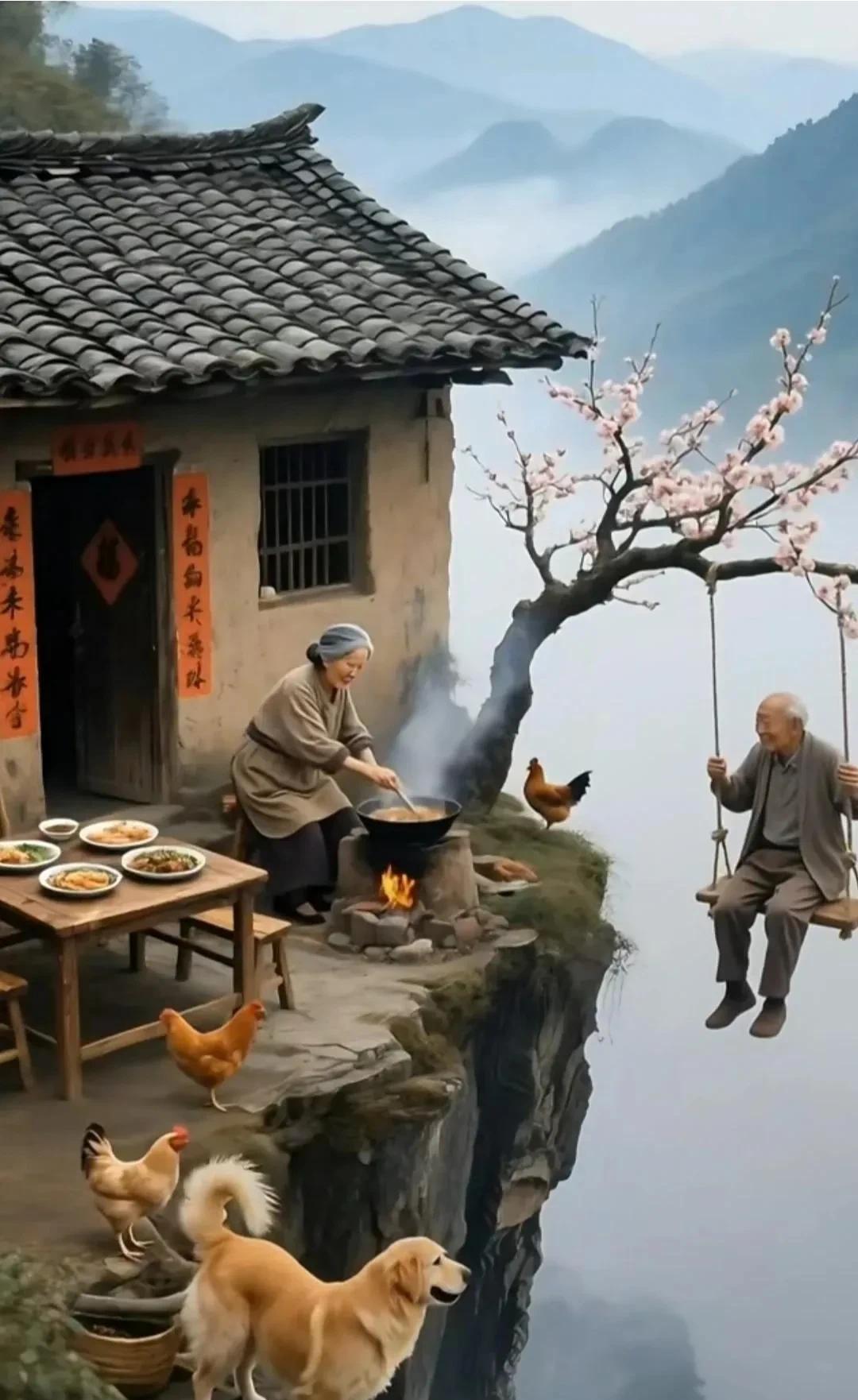人人向往的世外桃源！老了过什么样的生活？
今天分享一则老人生活画面。请大家看看下