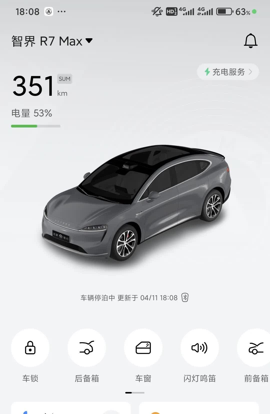 南方天气暖了，剩下 53 度电，显示能跑 351km，实际上根据最近的摸索，会低