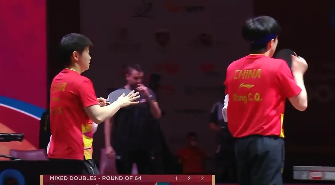 5.18多哈直播现场，莎头组合3:0赢了。
23分钟结束战斗
第一局,莎头还没适