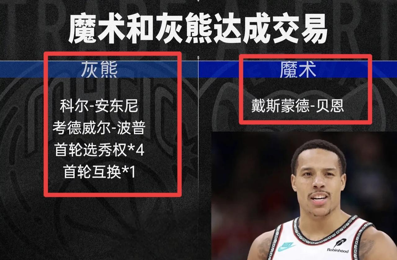 这算不算今夏NBA第一笔重磅交易？
魔术灰熊7换1，涉及球员多达8人之多，灰熊球
