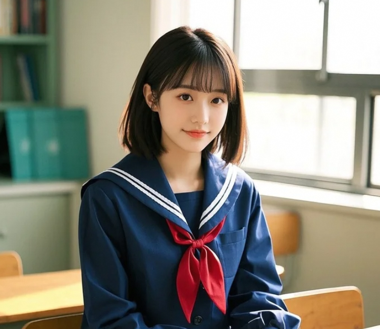 她低头写字的模样安静温柔，连风都放轻了脚步。