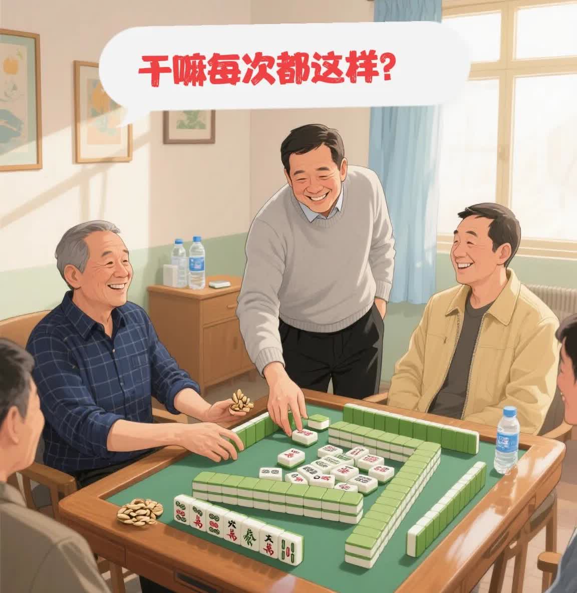 你发现了没，
打麻将输的人，
最不喜欢和

赢了就急着散局得人打。
刚