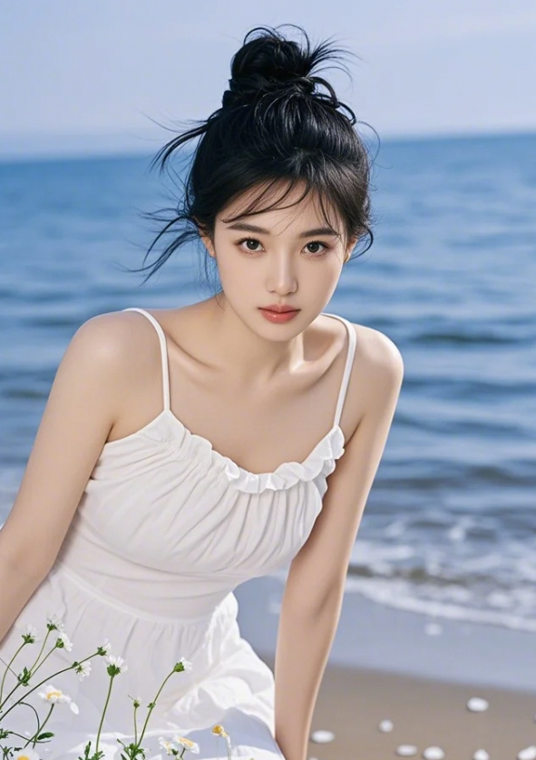 玉指捻花惊宿雾，鬓影流光动玉轮