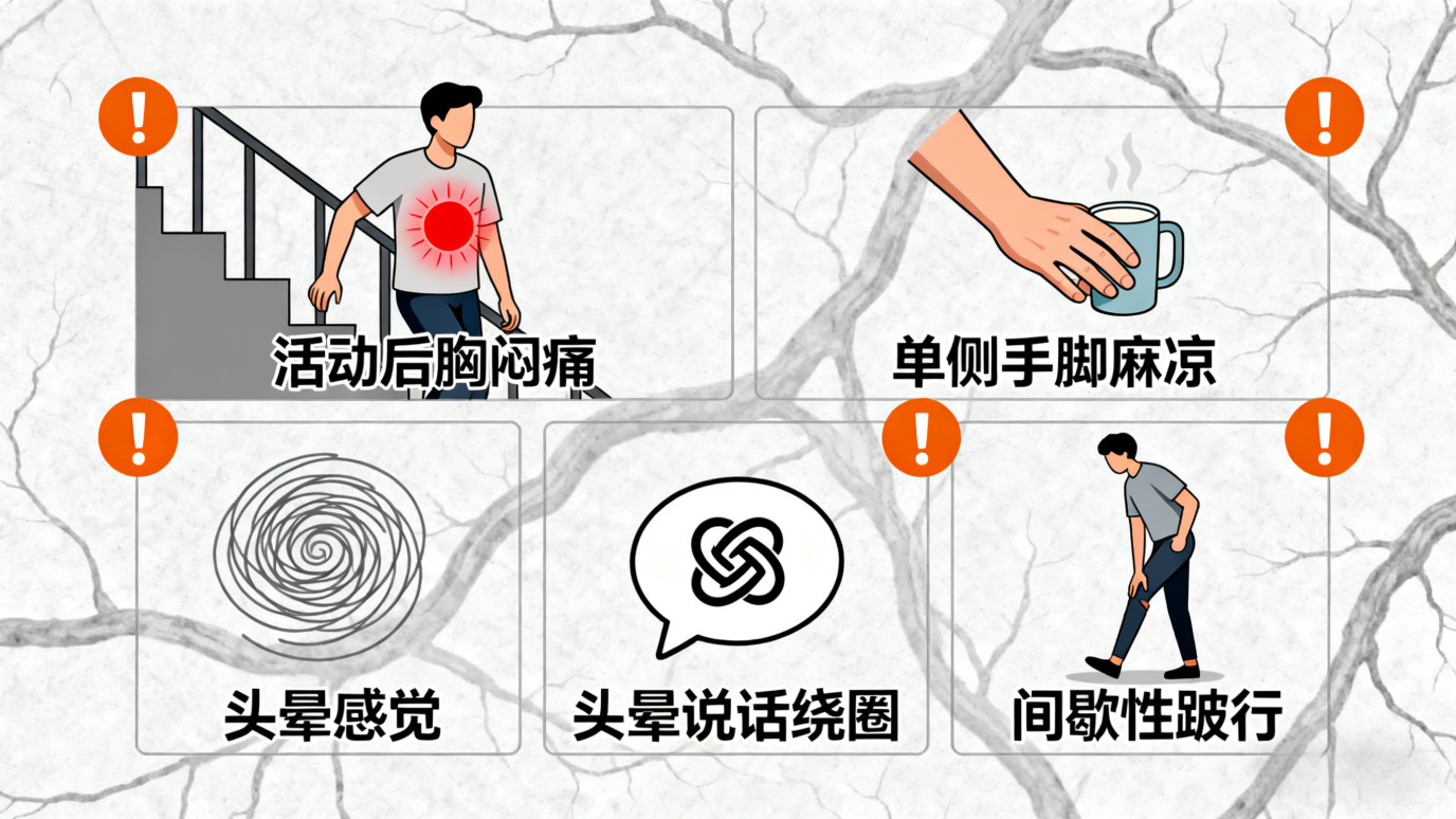 社区里的健康提醒：爬楼喘、手麻别大意，胸痹、中风可能在靠近