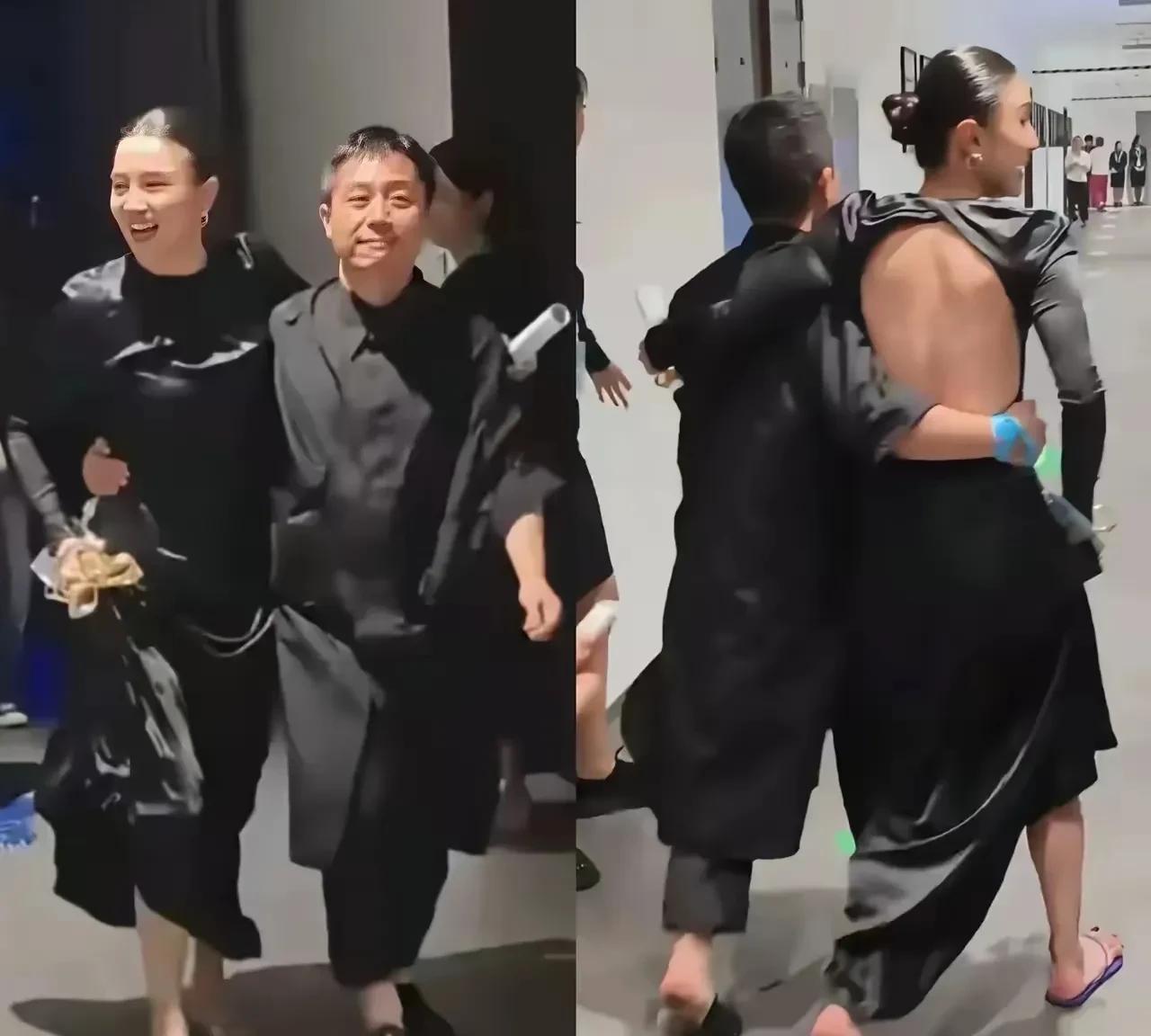 和宋佳搂抱的男人是她老公，比她小八岁，是姐弟恋。
虽然年龄相差八岁，身高差距也大