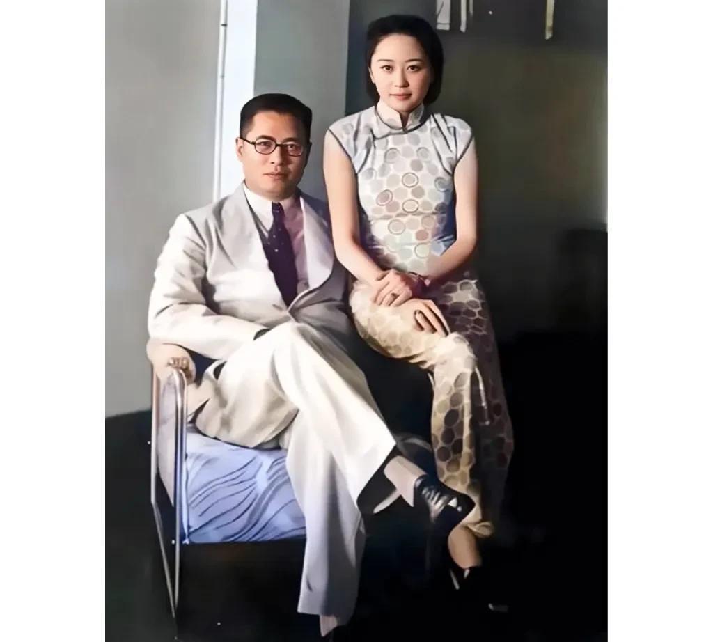 张乐怡年轻时有多美，这才是张乐怡年轻时候的真实貌相，当看到这张1930年她与丈夫