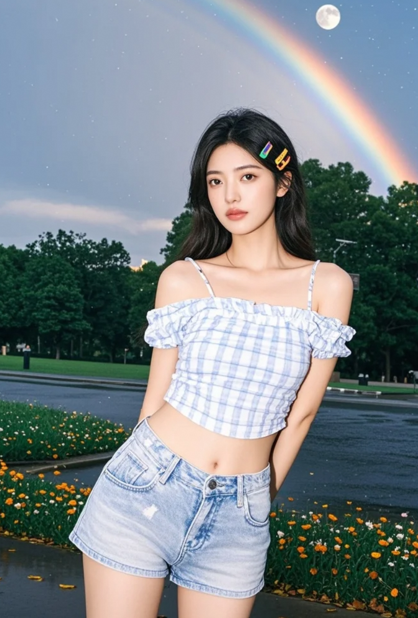 虹影流光，她回眸刹那，仿佛整个雨季的阴霾都为你放晴。