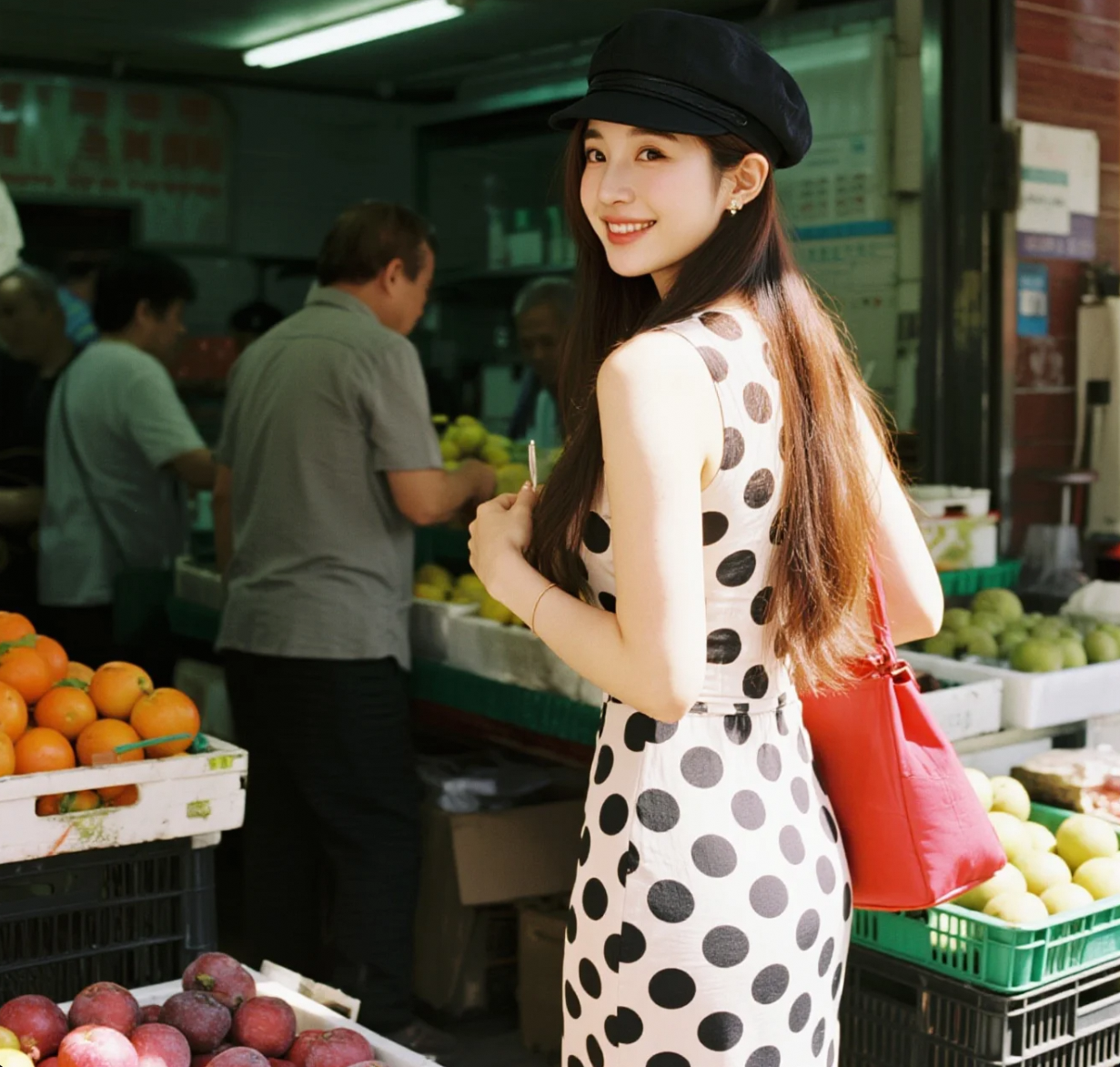 她是水果店的“鲜”气担当：清纯美眉出镜图集