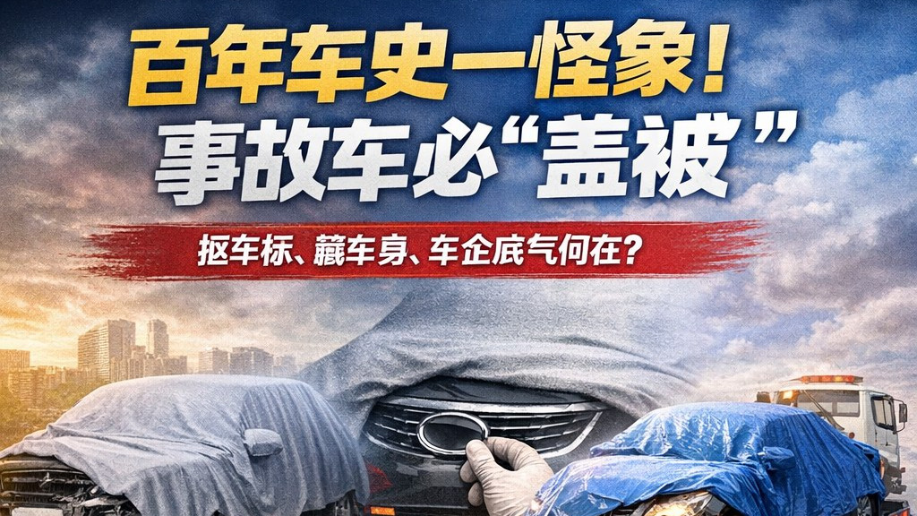 百年车史一怪，事故车爱上了 “被子”，抠车标比谁都快，真相扎心