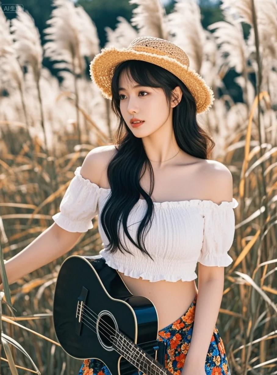 银色迷雾：她融化在晨光与芦苇间