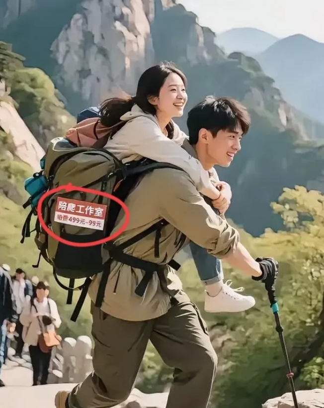 真是活久见，现在赚钱的方式真不少！
泰山脚下的大学生就搞了个大动作！00后小伙姑