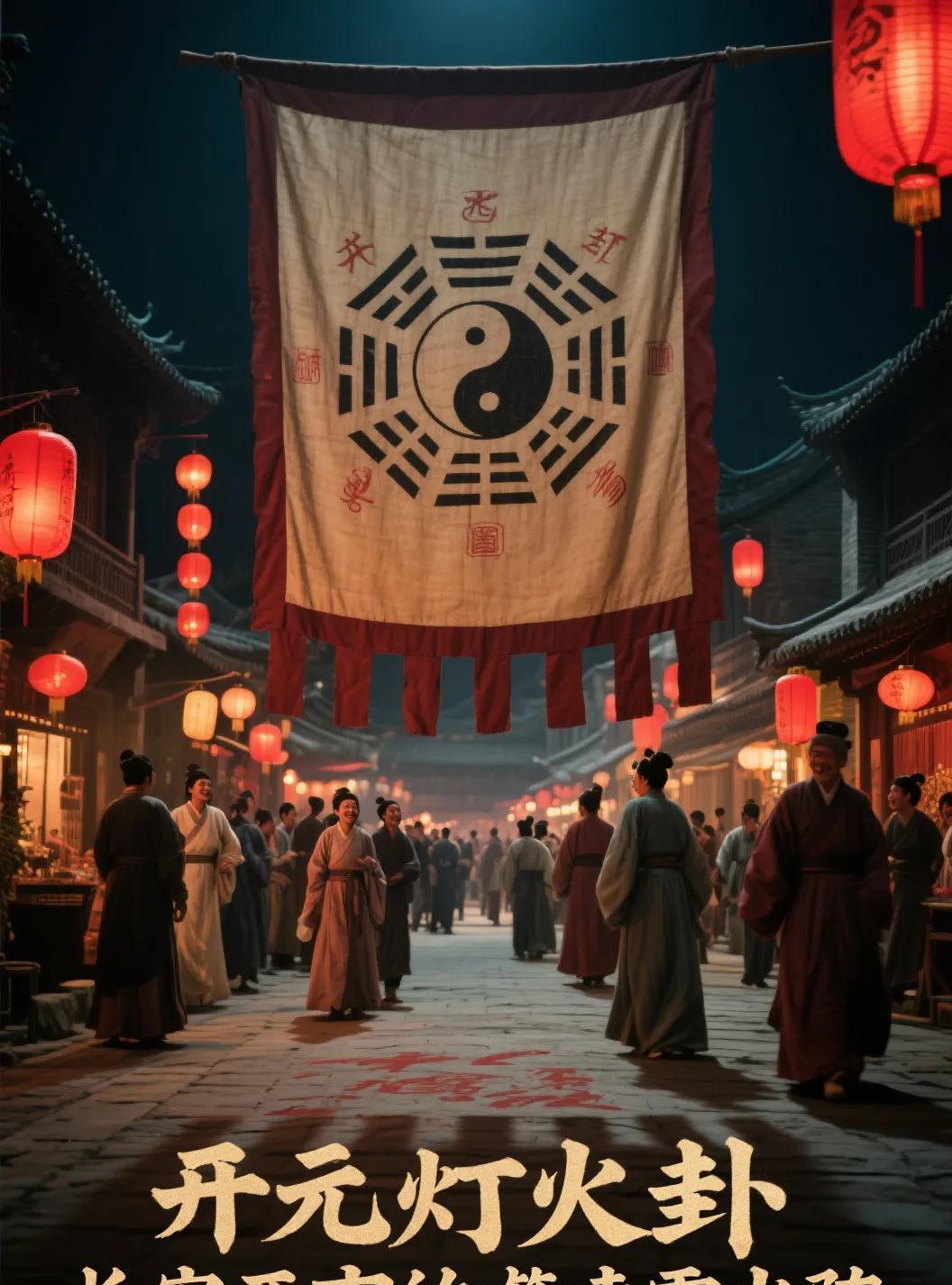 《开元灯火卦：长安西市的噬嗑雷火阵》。
时间：唐开元元年（713年）上元夜  。