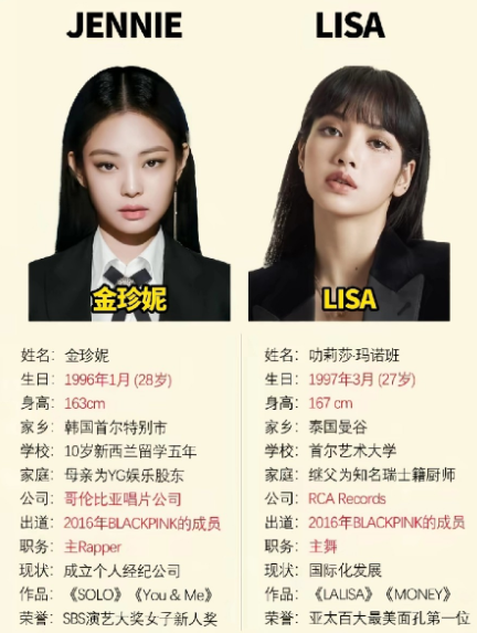 韩娱组合的顶流，Jennie和智秀能看出来是出来的富养女儿，感觉很从容松驰，不谄