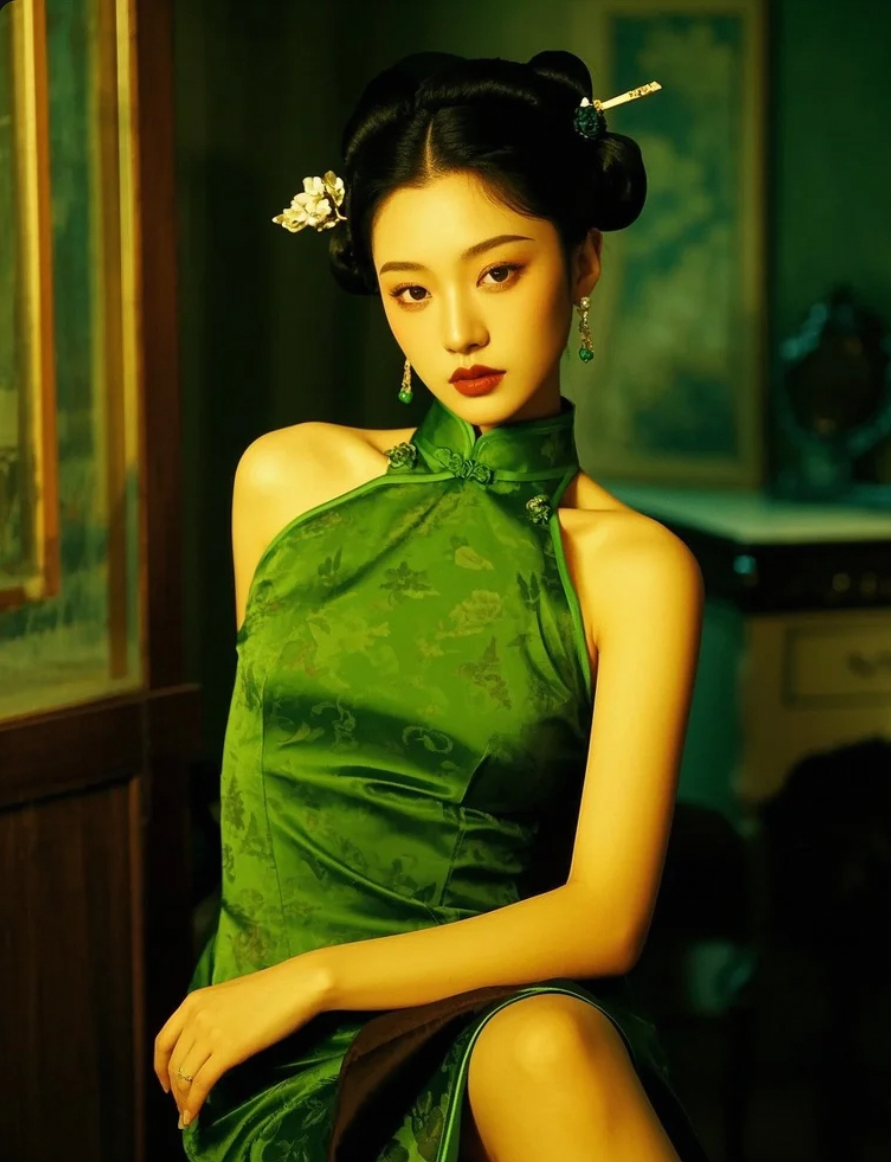 一袭旗袍勾心魄，一眼便是旧时光里的风月无边。
