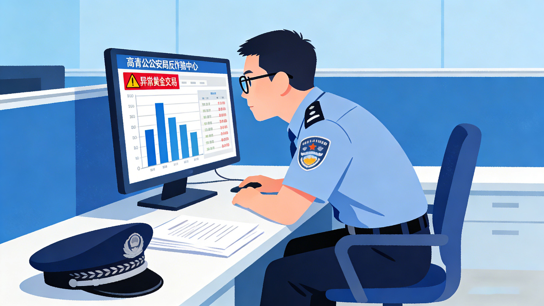 山东高青民警神预判#黄金诈骗#反诈民警#高额回报#投资陷阱