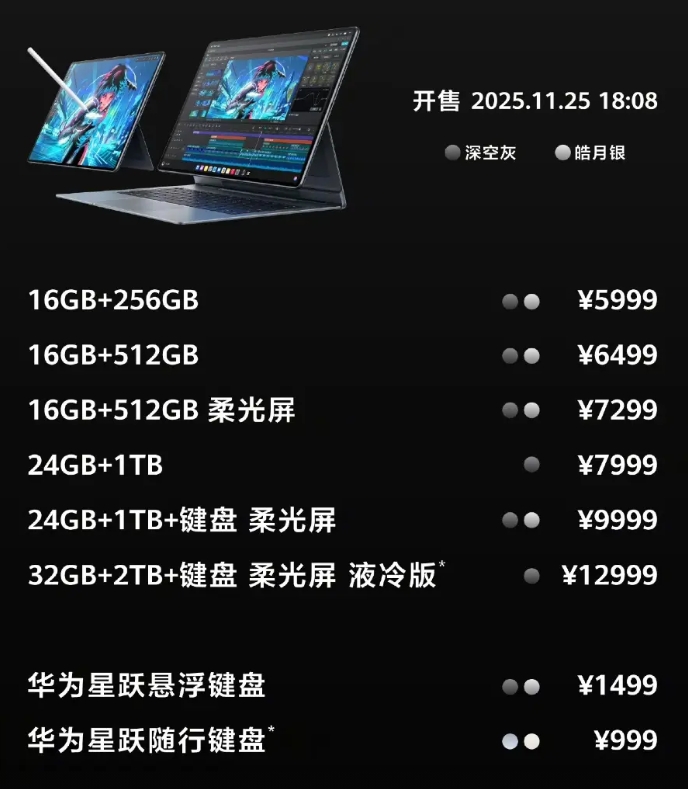 今天最香的一款产品，华为MatePad Edge，麒麟X90处理器，5999元起