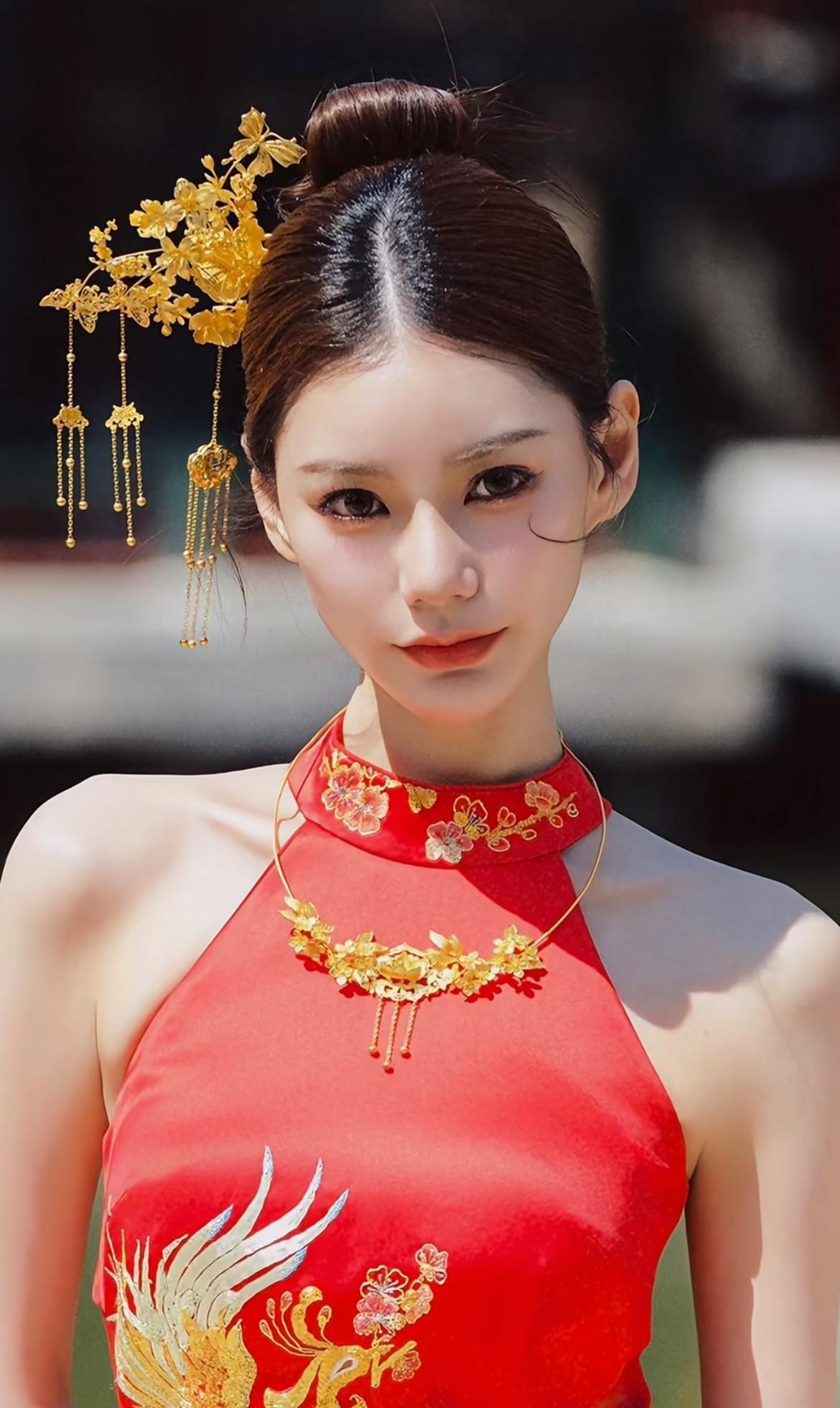 论中国人骨子里对黄金的执念
看看汪小菲马筱梅大婚
三金非常有讲究，发簪、手捧花和