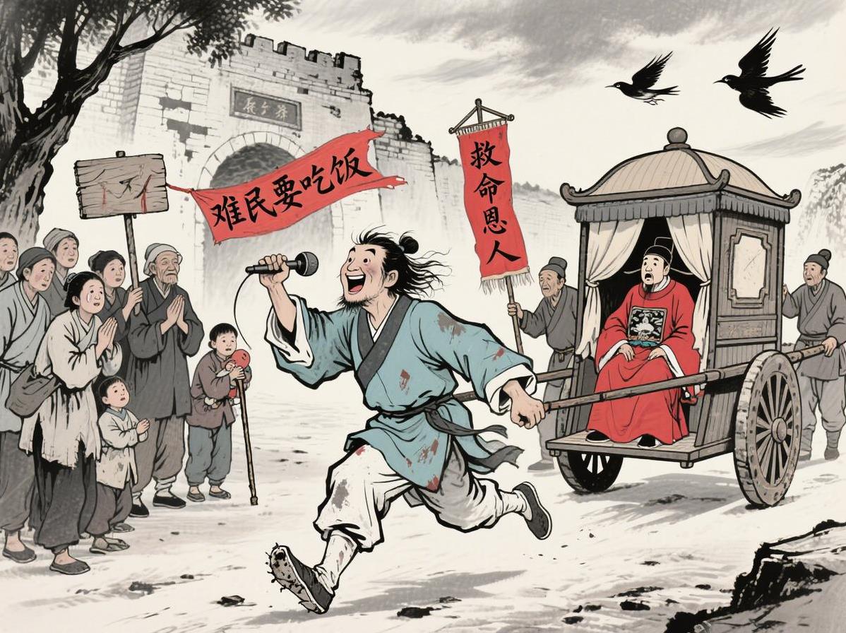 书生装疯卖傻救难民！大闹引官府注意，难民：他是救命恩人
唐朝最智 “书生救难” 