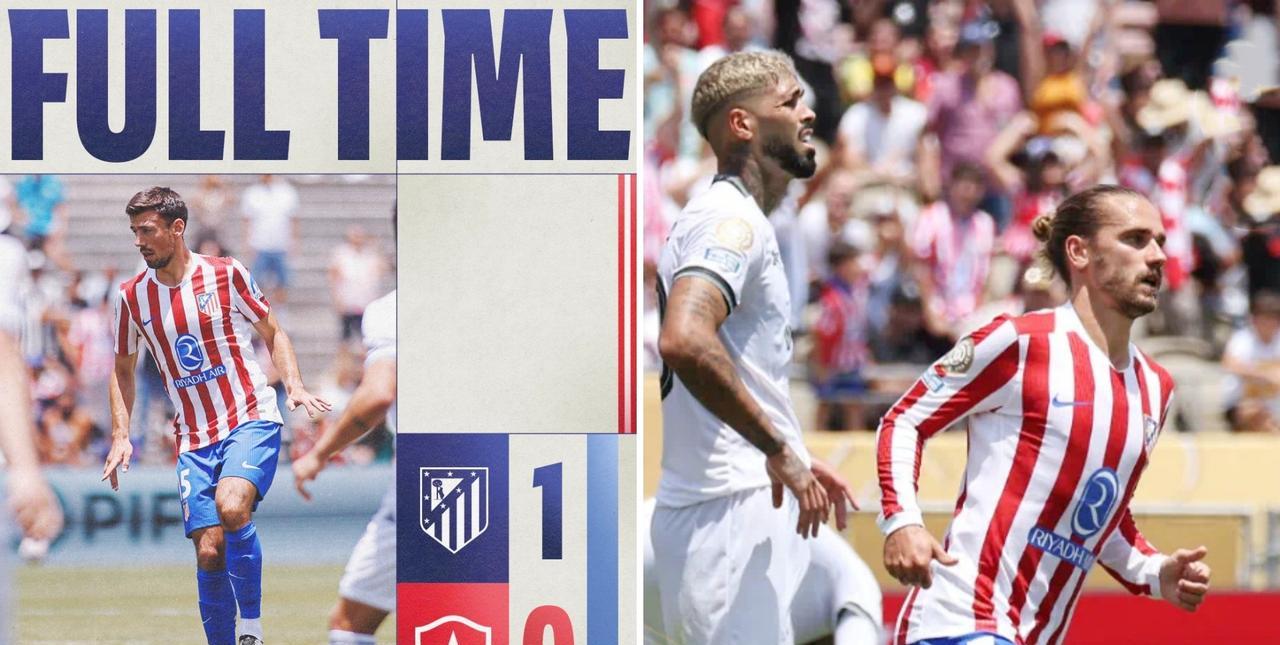 世俱杯：马竞1-0绝杀博塔弗戈，但仍因净胜球劣势无缘出线。
格列兹曼替补完成绝杀