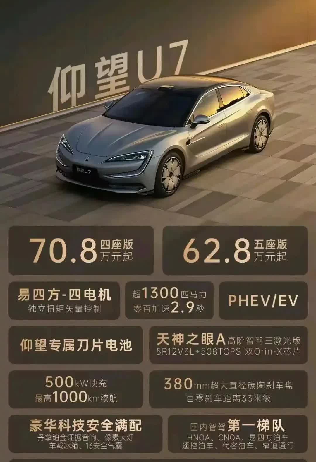 u7 定价直接杀死了以后的新豪华车
有没有可能byd想的是我100w豪车卖不了